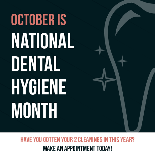 Image showing that the month of October is dental hygiene month.