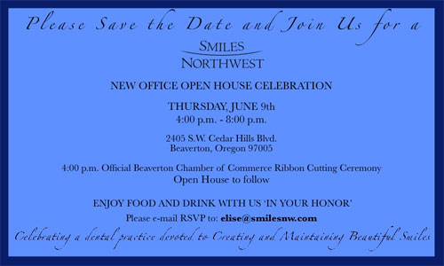 Please save the date June 9th for our new office celebration
